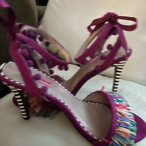 Betsey Johnson Purple and Multicolor Sandals